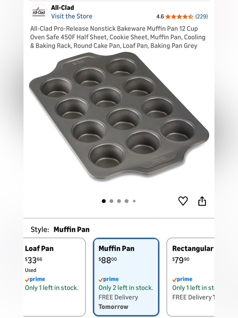 All-Clad pro release nonstick bakeware muffin pan